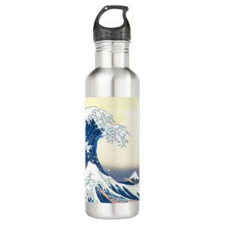 Wave off Kanagawa Stainless Steel Water Bottle