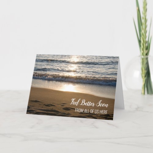 Wave on the Beach Get Well Soon From Group Card