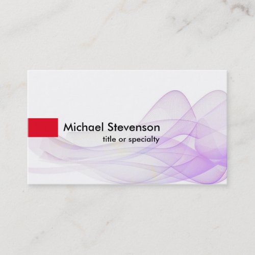 Wave Pattern Abstract Modern Unique Consultant Business Card