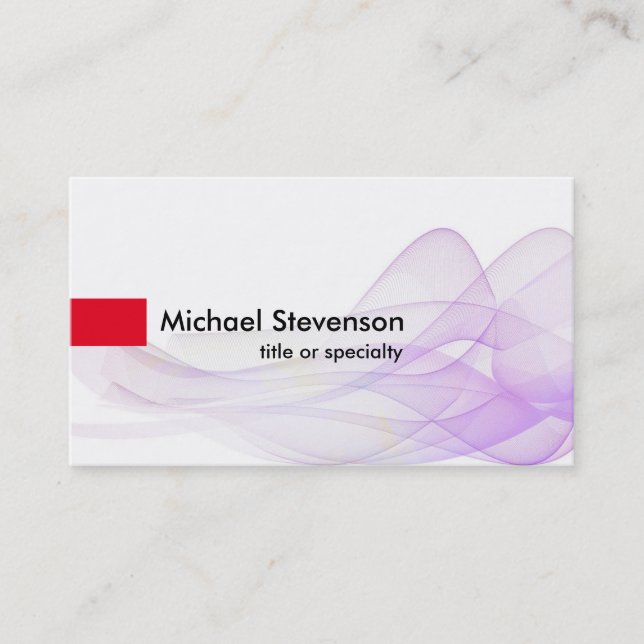 Wave Pattern Abstract Modern Unique Consultant Business Card (Front)