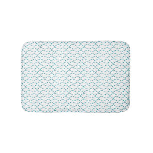 Wave Pattern Ocean Abstract Turquoise Bath Mat