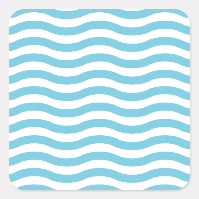 Wave pattern square sticker (Front)