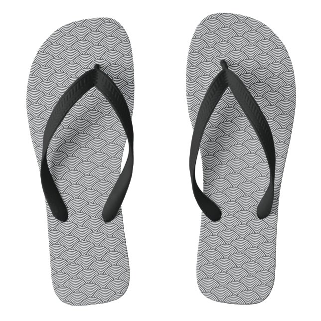 Wave pattern traditional japanese desgin flip flops (Footbed)