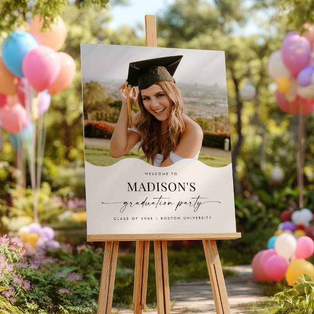 Wave Photo Graduation Party Welcome Sign (Creator Uploaded)