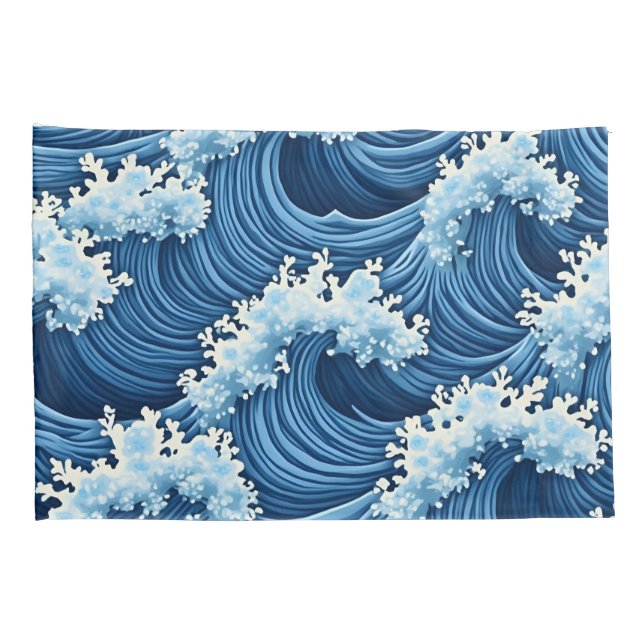 wave pillow pillow case (Back-Right)
