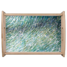 Wave Reflections Natural Wood Tray by M. Juul