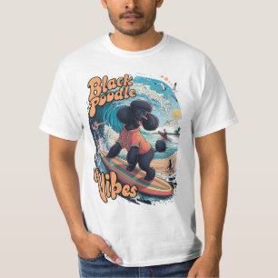 Wave Rider: A Black Poodles Surfing Adventure T-Shirt