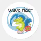 Wave Rider Classic Round Sticker | Zazzle