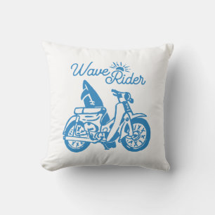 Wave Rider Throw Pillow
