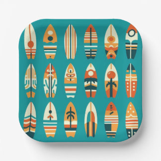 Wave Riders Paper Plates