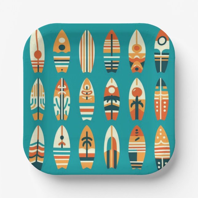 Wave Riders Paper Plates (Front)