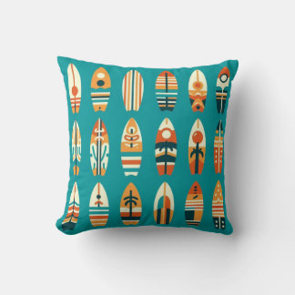 Wave Riders Throw Pillow