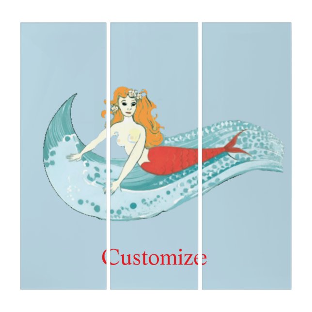 Wave-Riding Mermaid Thunder_Cove Triptych (Front)