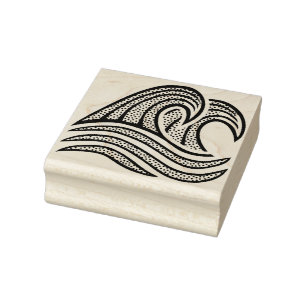 Wave Rubber Stamp