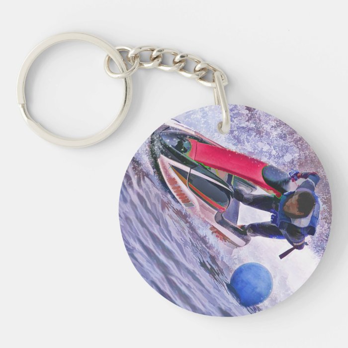 Wave Runner Around the Buoy Keychains