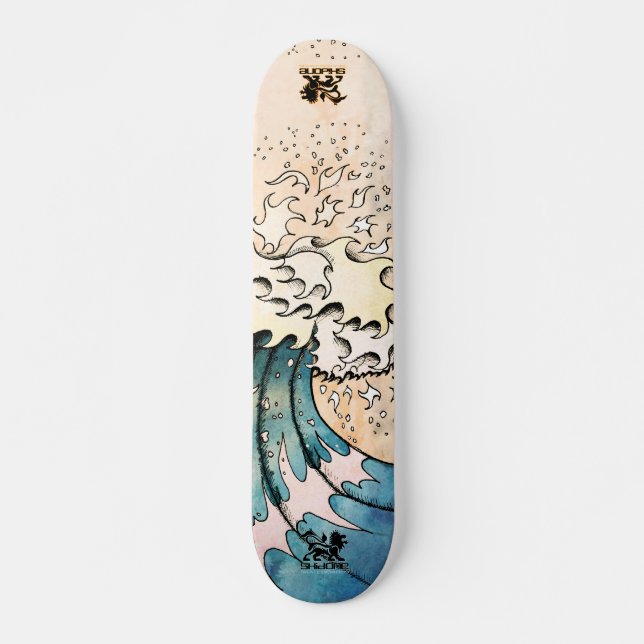 Wave Skateboard Deck (Front)