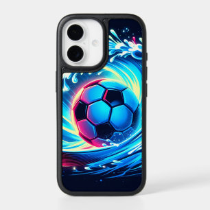 Wave Soccer Ball Futuristic Ocean Football Surf iPhone 17 Case
