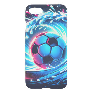 Wave Soccer Ball Futuristic Ocean Football Surf iPhone SE/8/7 Case