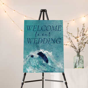 Wave Sublimation   Nautical Tidal Water Welcome Foam Board