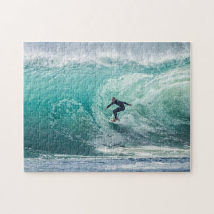 Wave Surfer Surfing Sports Blue Ocean Jigsaw Puzzle