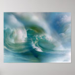 Wave Swirl Art Mural Poster