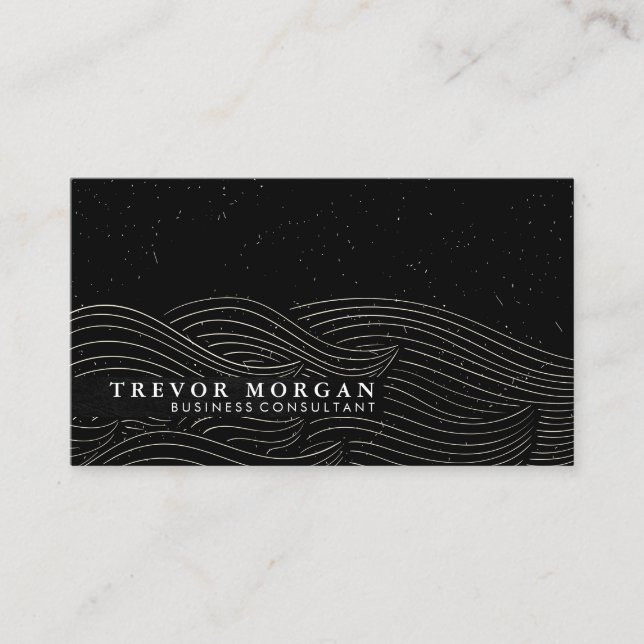 Wave Swirls Business Card (Front)