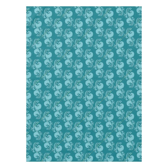 Wave Swirls Tablecloth (Front)