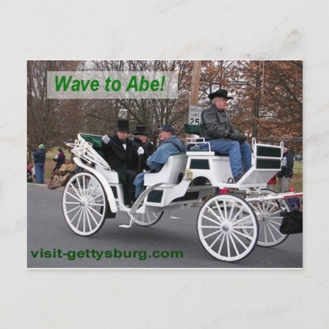 Wave to Abe Lincoln Postcard (Front)
