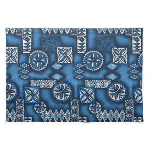 Wave Warrior Hawaiian Tapa Cloth Placemat