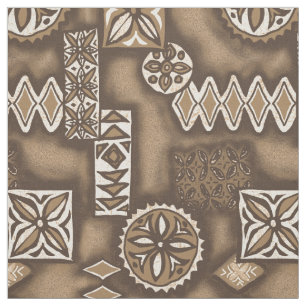 Wave Warrior Hawaiian Tapa Fabric