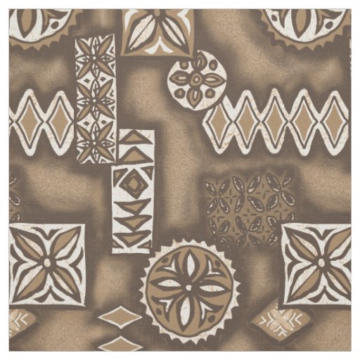 Wave Warrior Hawaiian Tapa Fabric