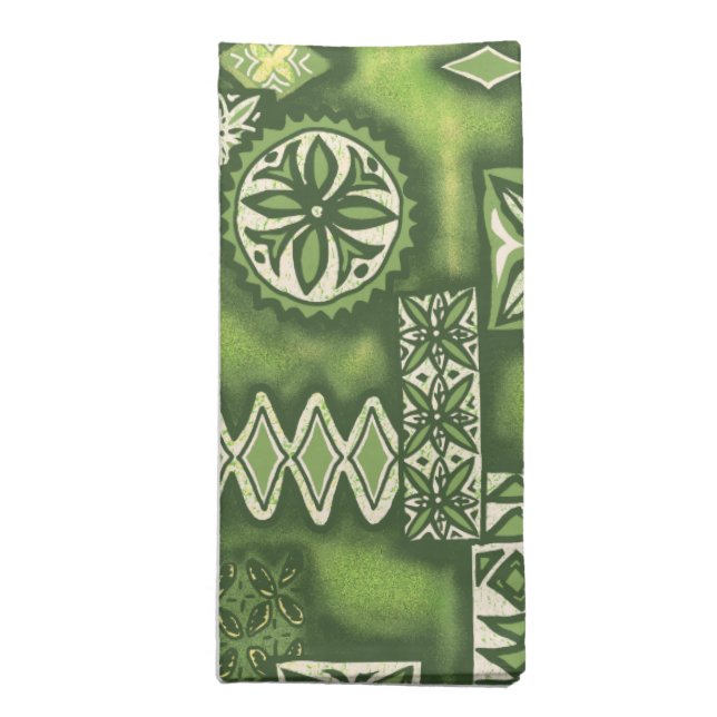 Wave Warrior Hawaiian Tapa Napkin (Folded)