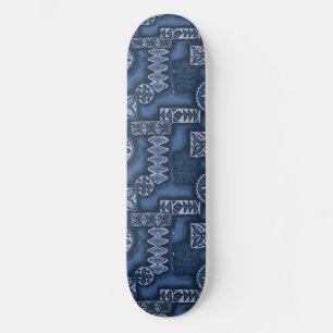 Wave Warrior Hawaiian Tapa Skateboard Deck