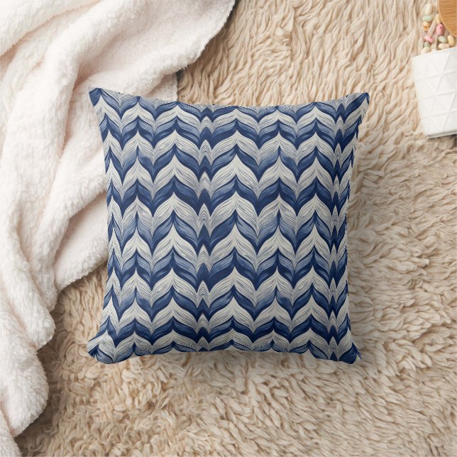 Wave Weave Throw Pillow (Blanket)