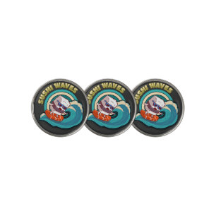 Wave your sushi and enjoy the ride golf ball marker
