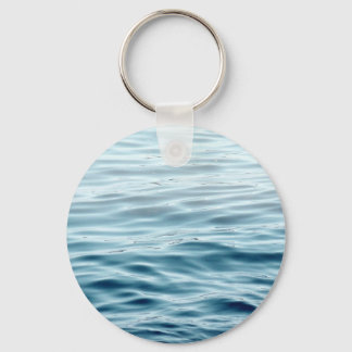 Waved blue water keychain