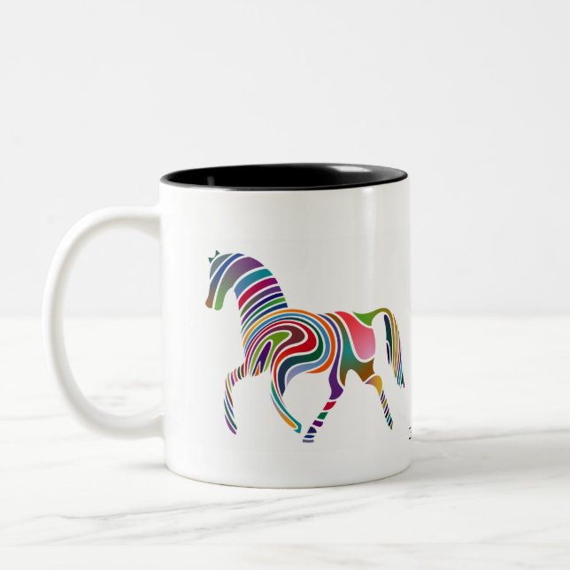 Waved Horse colorful mug (Left)