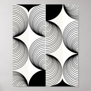 Waveforms of Circles: Modern Abstract Art Poster