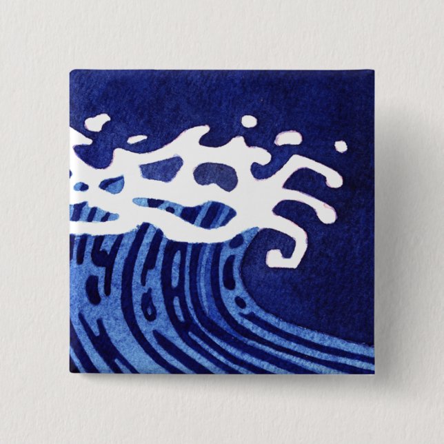WAVES #1 PINBACK BUTTON (Front)