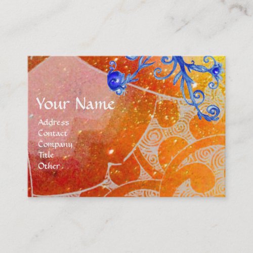 WAVES 2bright vibrant yellow brown purple blue Business Card
