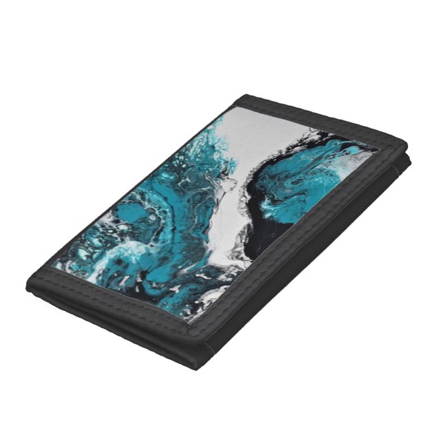 Waves abstract tri-fold wallet (Bottom)