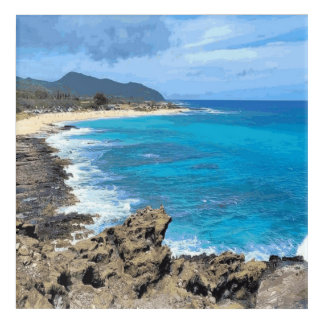 Waves Against the Rocky Shore Acrylic Print