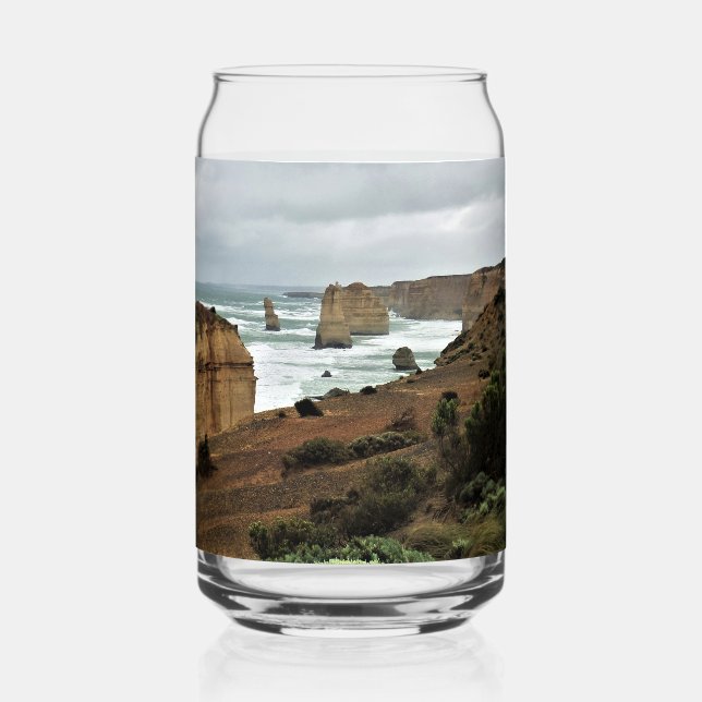 Waves Against Time – Great Ocean Road Can Glass (Front)