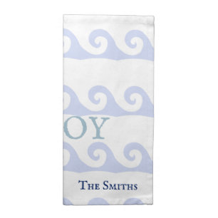 Waves Ahoy Custom Cloth Napkin