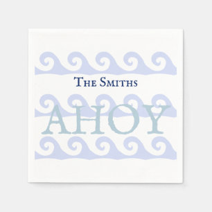 Waves Ahoy Custom Napkins