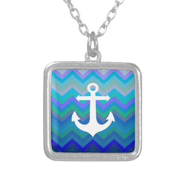 Waves & Anchor Necklace