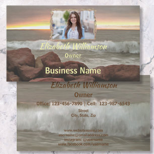 Waves and Boulders 0893 Business Card