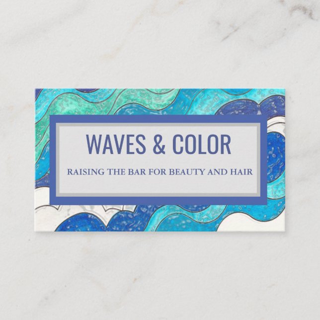 Waves and Color Business Card (Front)