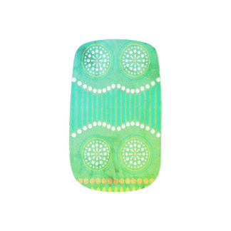 Waves and Dots Nail Art