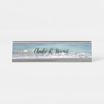 Waves And Sand Beach Desk Name Plate by seashell2 at Zazzle